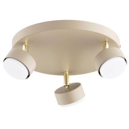 Brilagi - LED RGB+CCT Fényerőszabályozható spotlámpa MONO 3xGX53/14W/230V 2700-6500K Wi-Fi Tuya bézs/arany