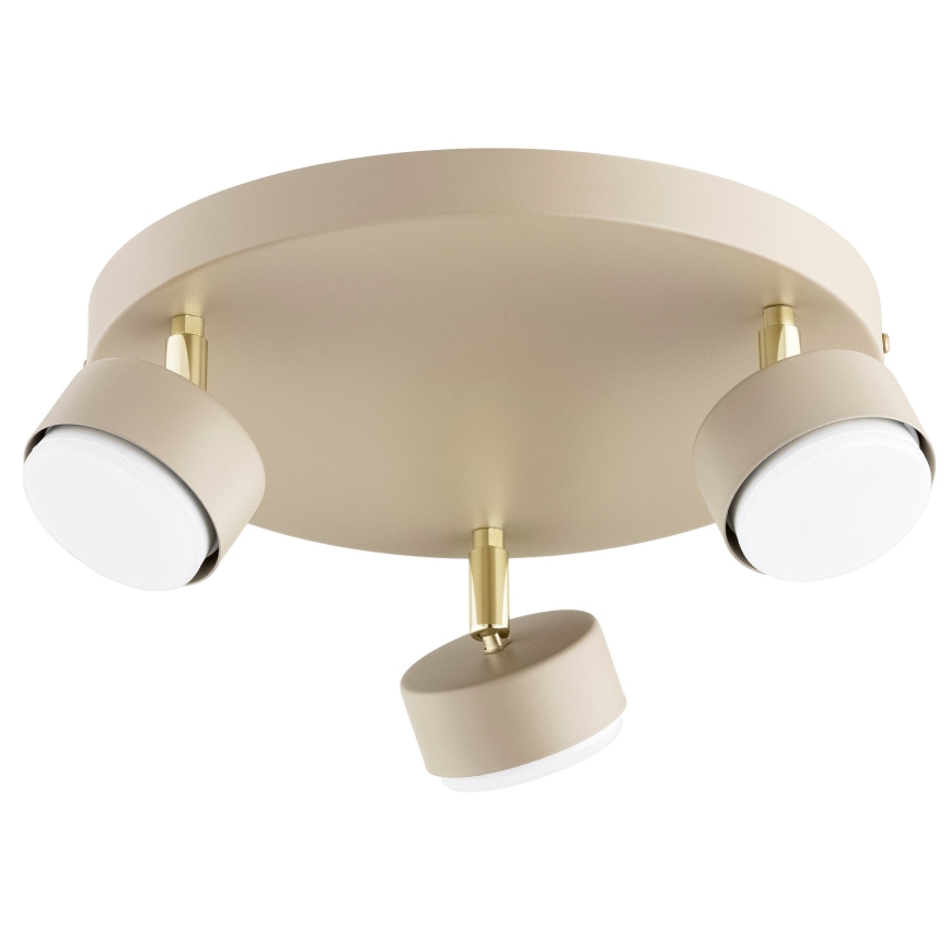 Brilagi - LED RGB+CCT Fényerőszabályozható spotlámpa MONO 3xGX53/14W/230V 2700-6500K Wi-Fi Tuya bézs/arany