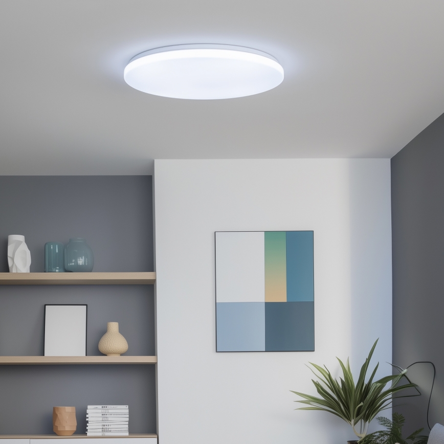 Brilagi - Dimmelhető SMART LED mennyezeti lámpatest, 36W/230V, átm. 48 cm, 3000–6000K, Wi‑Fi (Tuya) Beacon + távirányító