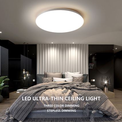 Brilagi - Dimmelhető SMART LED mennyezeti lámpatest, 36W/230V, átm. 48 cm, 3000–6000K, Wi‑Fi (Tuya) Beacon + távirányító