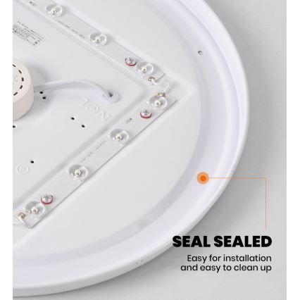 Brilagi - Dimmelhető SMART LED mennyezeti lámpatest, 36W/230V, átm. 48 cm, 3000–6000K, Wi‑Fi (Tuya) Beacon + távirányító