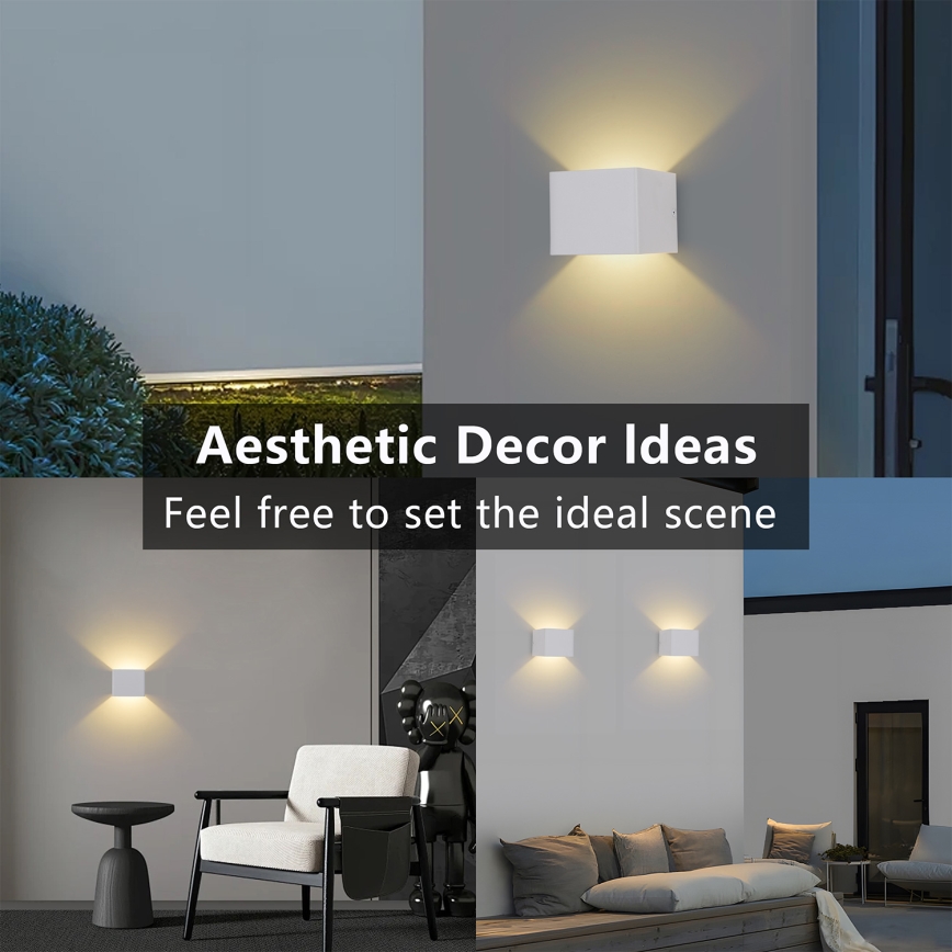 Brilagi - DONNANI kültéri LED fali lámpa, 5 W, 230 V, 10 cm, fehér, IP44