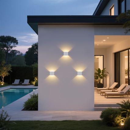 Brilagi - DONNANI kültéri LED fali lámpa, 5 W, 230 V, 10 cm, fehér, IP44