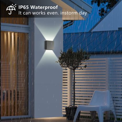 Brilagi - DOUBLERAY LED kültéri fali lámpatest, 4W, 230V, antracit, IP65