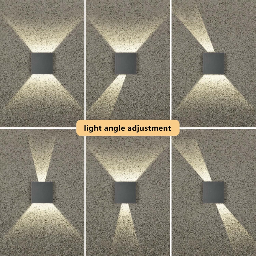 Brilagi - DOUBLERAY LED kültéri fali lámpatest, 4W, 230V, antracit, IP65