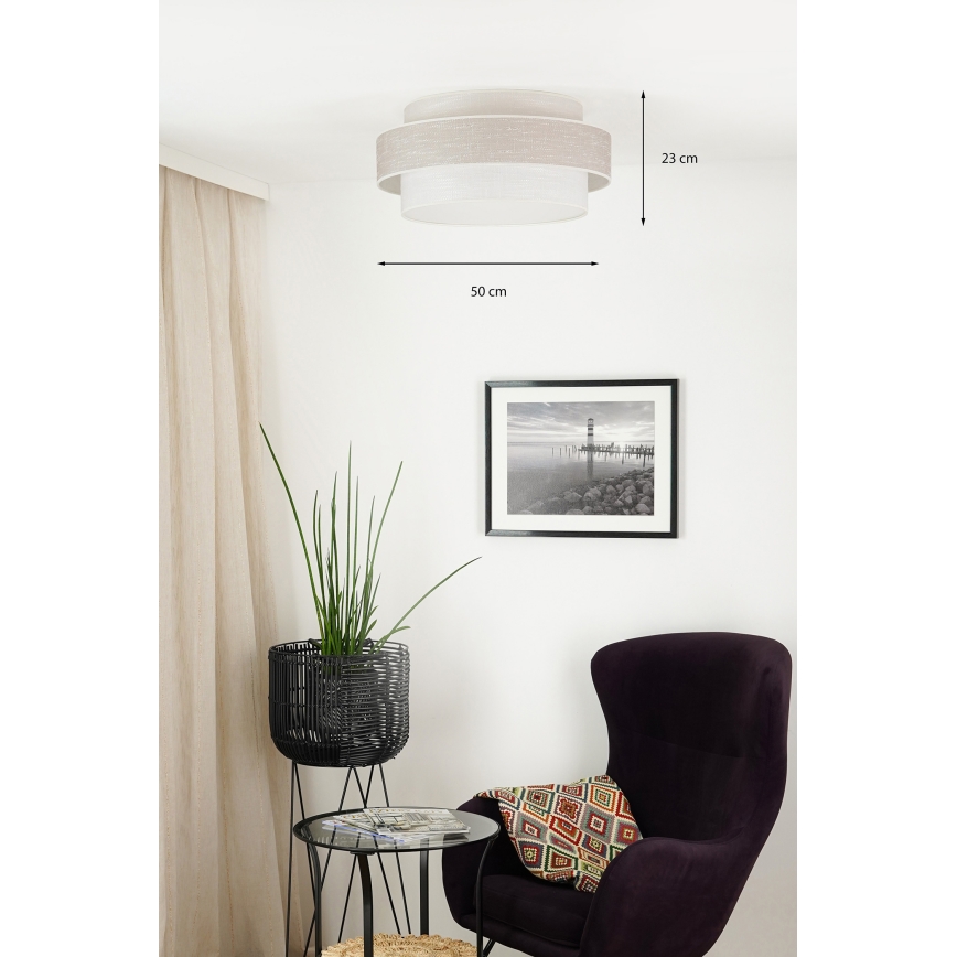 Brilagi - Mennyezeti lámpa DOVER SPACE LED/12W/230V átm. 50 cm 3000K/4000K/6400K szürke/krém