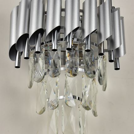 Brilagi - ECLIPSE fali lámpa 2xE14/10W/230V ezüstszínű