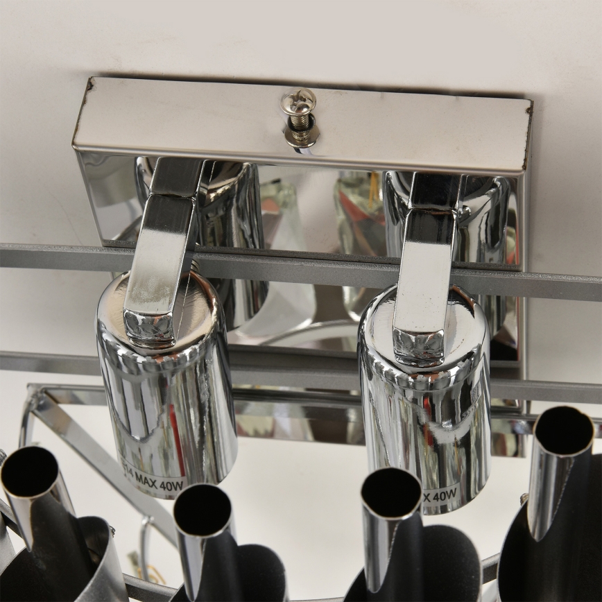 Brilagi - ECLIPSE fali lámpa 2xE14/10W/230V ezüstszínű