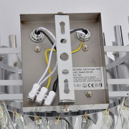 Brilagi - ECLIPSE fali lámpa 2xE14/10W/230V ezüstszínű