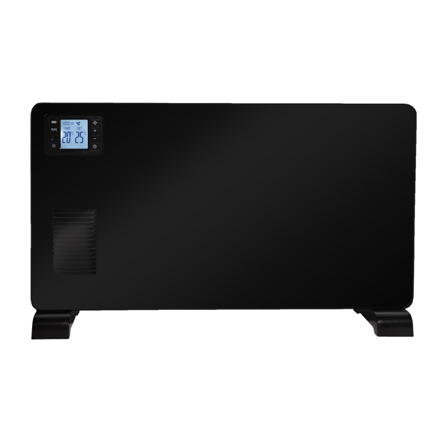 Brilagi - Elektromos konvektoros fűtés 1000/1300/2300W LCD/timer/TURBO/termosztát fekete + távirányítás