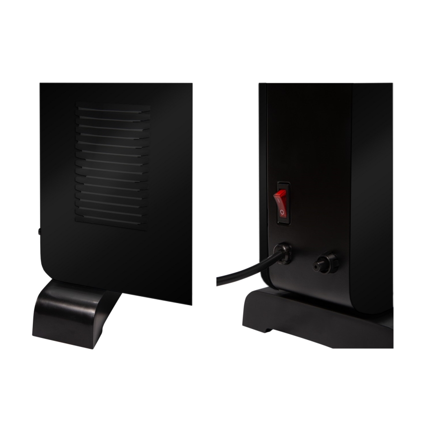 Brilagi - Elektromos konvektoros fűtés 1000/1300/2300W LCD/timer/TURBO/termosztát fekete + távirányítás