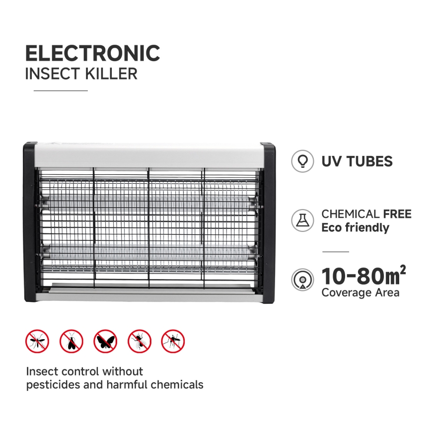 Brilagi - Elektromos rovarcsapda 2xUV/15W/230V 80 m2
