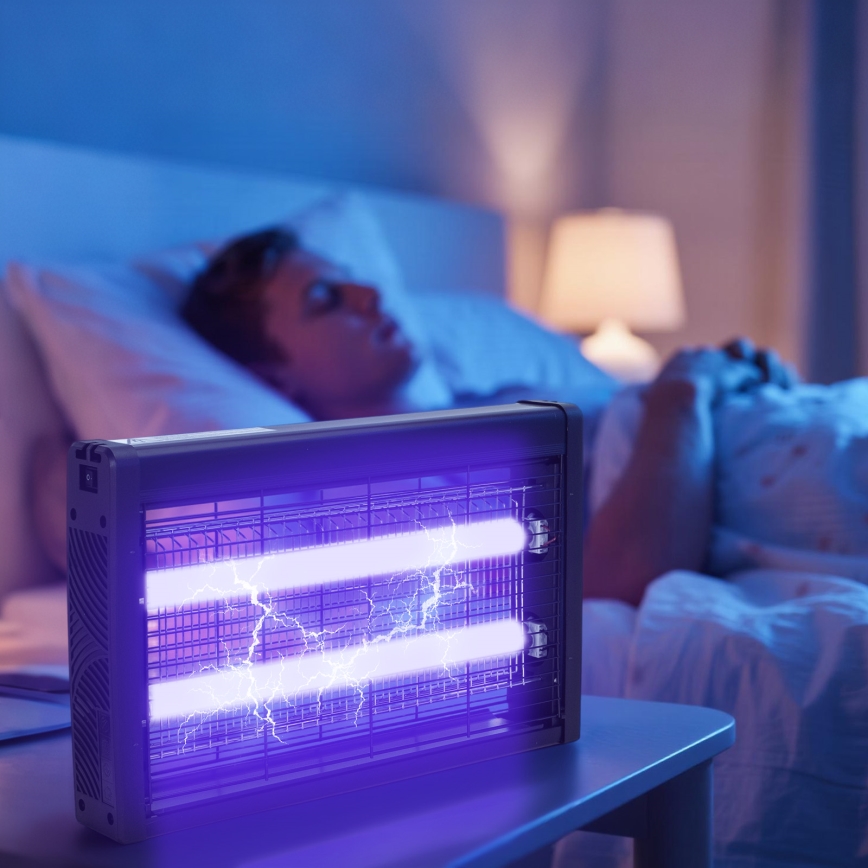 Brilagi - Elektromos rovarcsapda 2xUV/18W/230V 100 m2 fekete