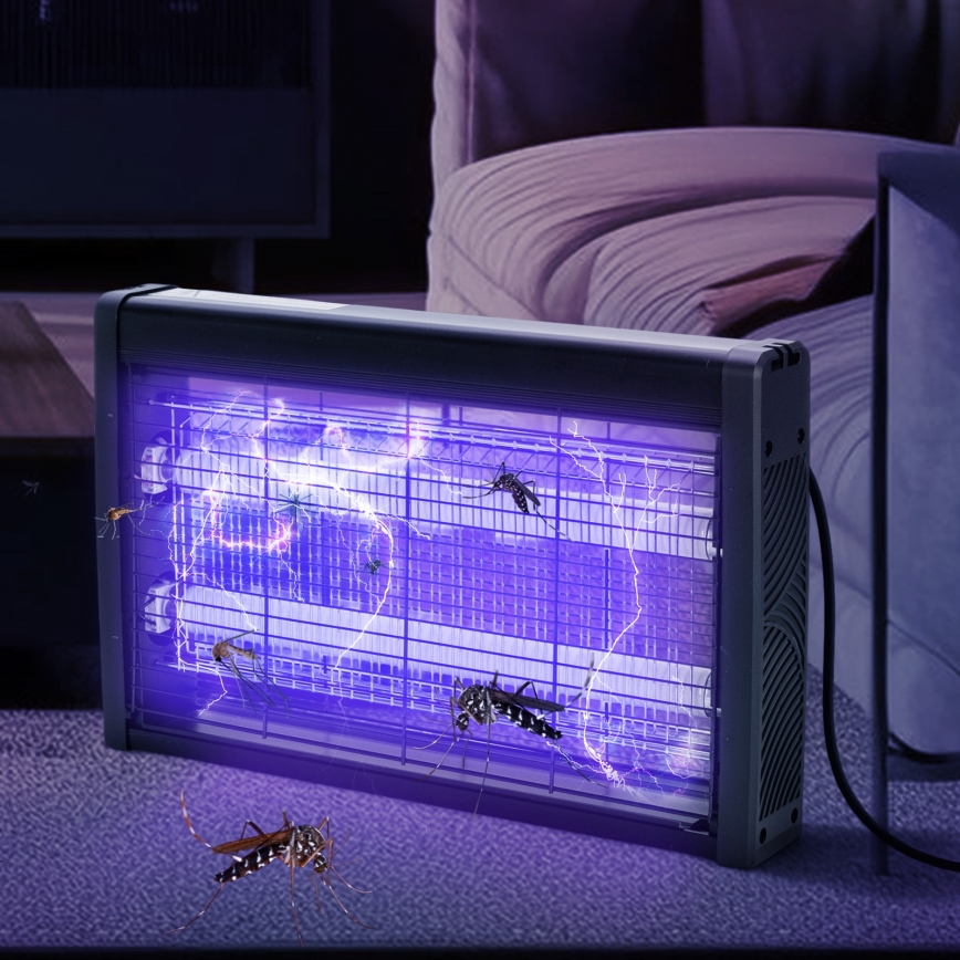 Brilagi - Elektromos rovarcsapda 2xUV/18W/230V 100 m2 fekete