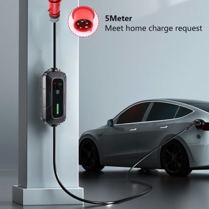 Brilagi - EV utazó töltőállomás elektromos autókhoz FAST AC Típus 2 16A/380V 11kW + dugó 230V, 3,7kW 5m + tok
