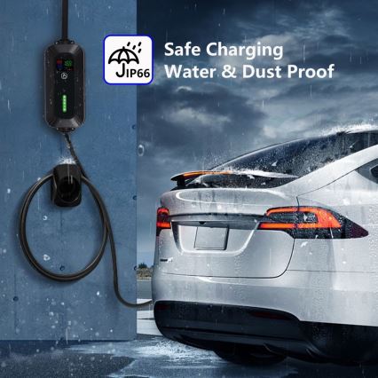 Brilagi - EV utazó töltőállomás elektromos autókhoz FAST AC Típus 2 16A/380V 11kW + dugó 230V, 3,7kW 5m + tok