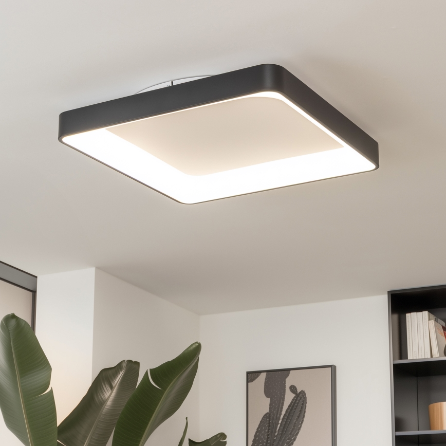 Brilagi - LED fényerőszabályozható mennyezeti lámpa FALCON II LED/125W/230V 3000-6500K 60x60 cm fekete + távirányító