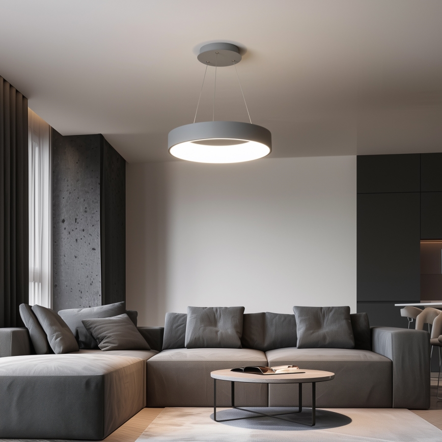 Brilagi - LED dimmelhető függeszték kábellel FALCON LED/80W/230V 3000-6500K átm. 60 cm szürke + távirányító