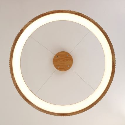 Brilagi - kábeles LED csillár FALCON WOOD MODERN LED/60W/230V 3000/4000/6000K átm. 80 cm fa