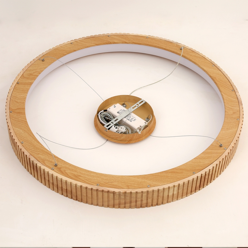 Brilagi - kábeles LED csillár FALCON WOOD MODERN LED/60W/230V 3000/4000/6000K átm. 80 cm fa