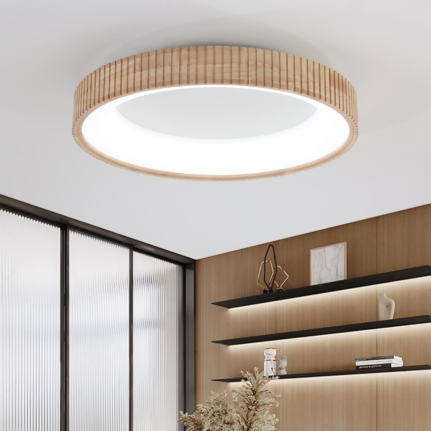 Brilagi - LED mennyezeti lámpa FALCON WOOD MODERN LED/40W/230V 3000/4000/6000K átm. 60 cm fa