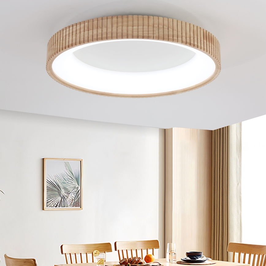 Brilagi - LED mennyezeti lámpa FALCON WOOD MODERN LED/40W/230V 3000/4000/6000K átm. 60 cm fa