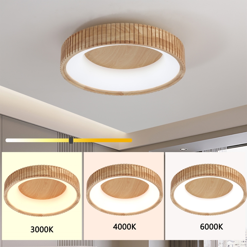 Brilagi - LED mennyezeti lámpa FALCON WOOD MODERN LED/30W/230V 3000/4000/6000K Ø 45 cm fa