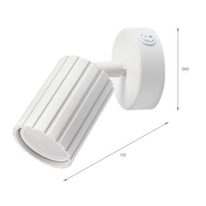 Brilagi - Fali irányítható spotlámpa CRISPINA 1xGU10/10W/230V fehér
