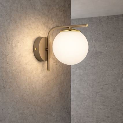 Brilagi - Fali lámpa 1xE27/60W/230V bézs/arany