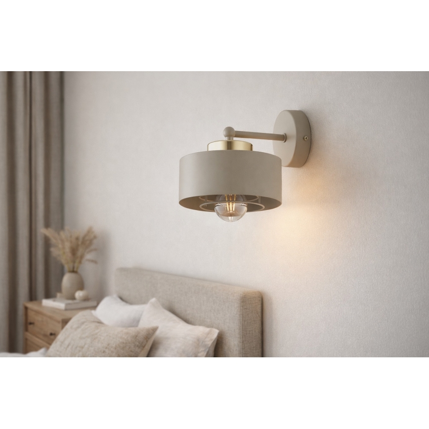Brilagi - Fali lámpa 1xE27/60W/230V bézs/arany