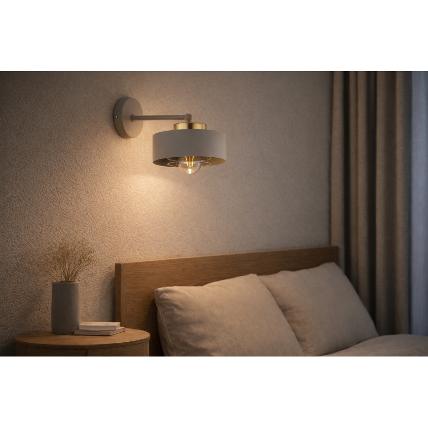 Brilagi - Fali lámpa 1xE27/60W/230V bézs/arany
