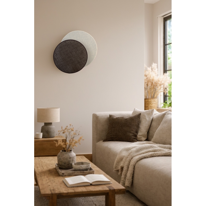 Brilagi - Fali lámpa CIRCLES 1xE27/60W/230V átm. 45 cm krémszínű/barna