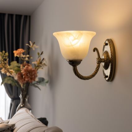 Brilagi - Fali lámpa CLASSIC 1xE27/60W/230V réz