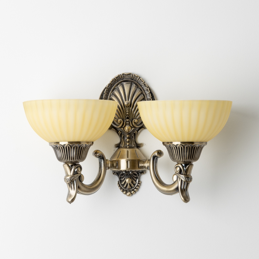 Brilagi - Fali lámpa CLASSIC 2xE27/60W/230V réz