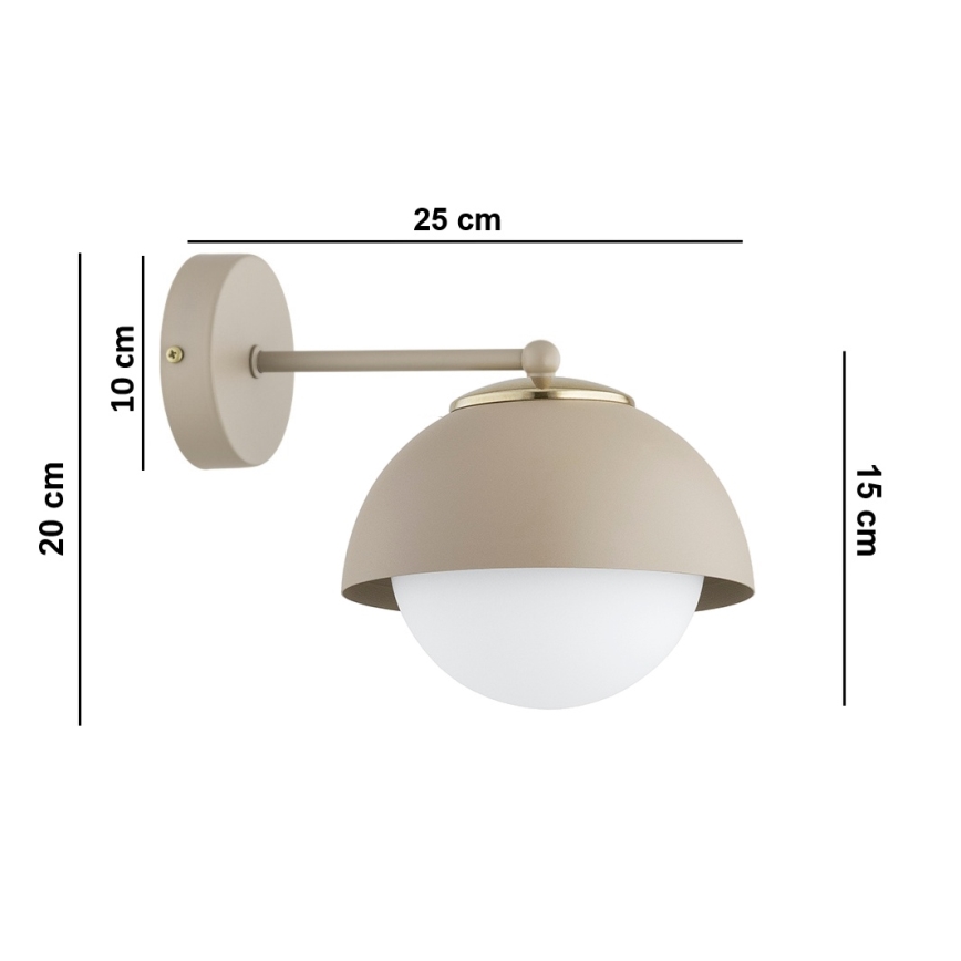 Brilagi - Fali lámpa COSMO 1xE27/60W/230V bézs/arany