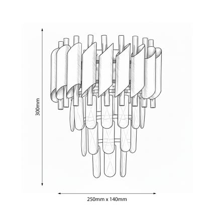 Brilagi - Fali lámpa ECLIPSE 2xE14/10W/230V aranyszínű