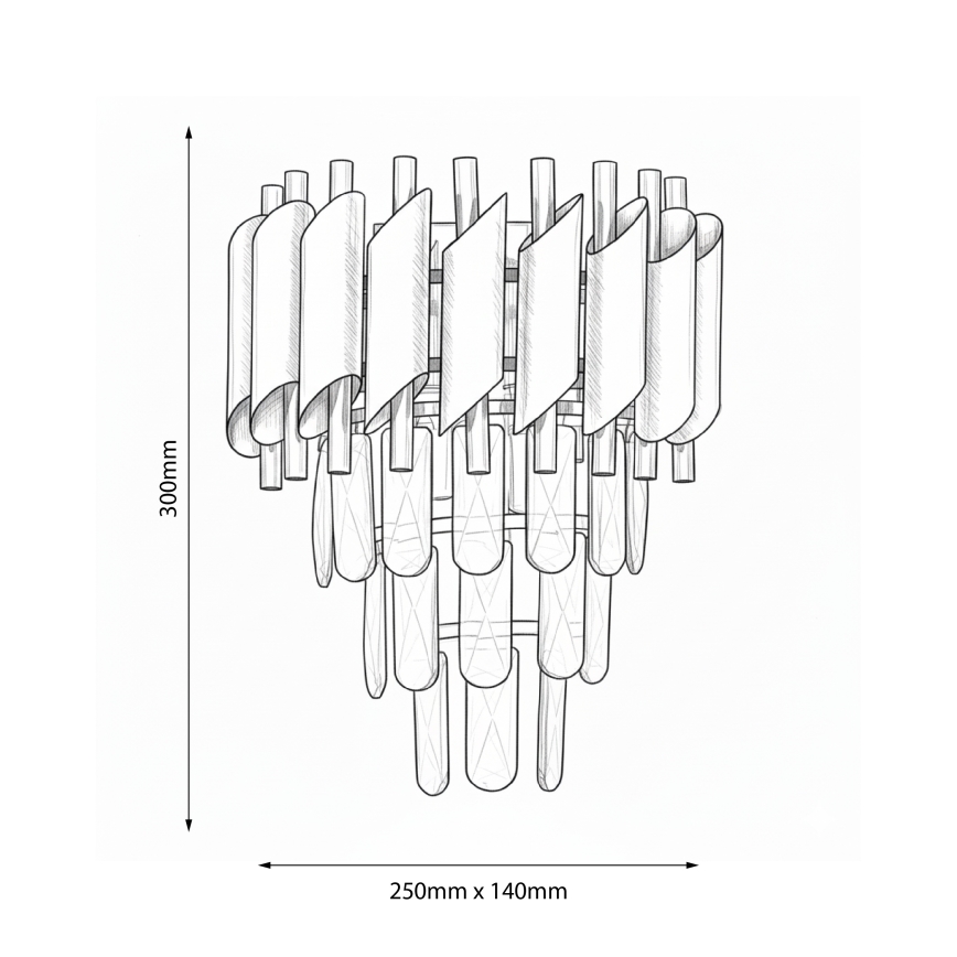 Brilagi - Fali lámpa ECLIPSE 2xE14/10W/230V aranyszínű