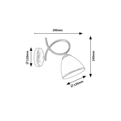 Brilagi - Fali lámpa FRED 1xE27/60W/230V arany