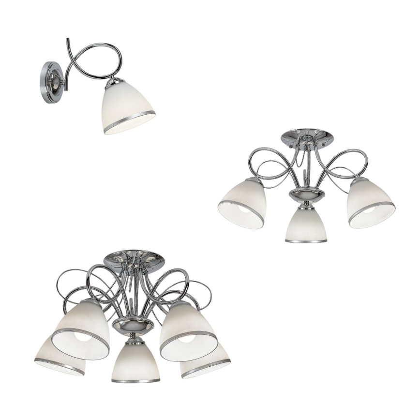 Brilagi - Fali lámpa FRED 1xE27/60W/230V fényes króm