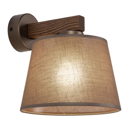 Brilagi - Fali lámpa LATTE 1xE27/15W/230V fenyő/barna