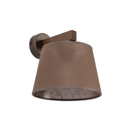 Brilagi - Fali lámpa LATTE 1xE27/15W/230V fenyő/barna