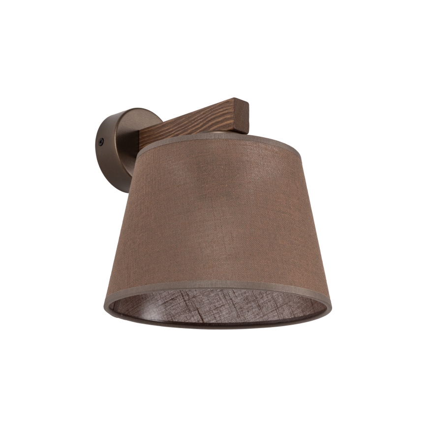 Brilagi - Fali lámpa LATTE 1xE27/15W/230V fenyő/barna