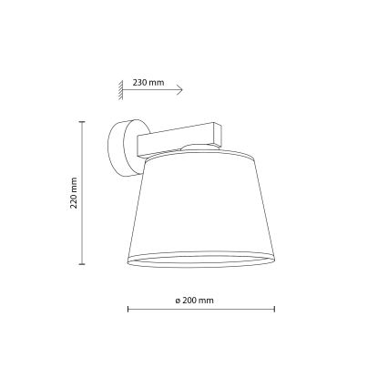 Brilagi - Fali lámpa LATTE 1xE27/15W/230V fenyő/barna
