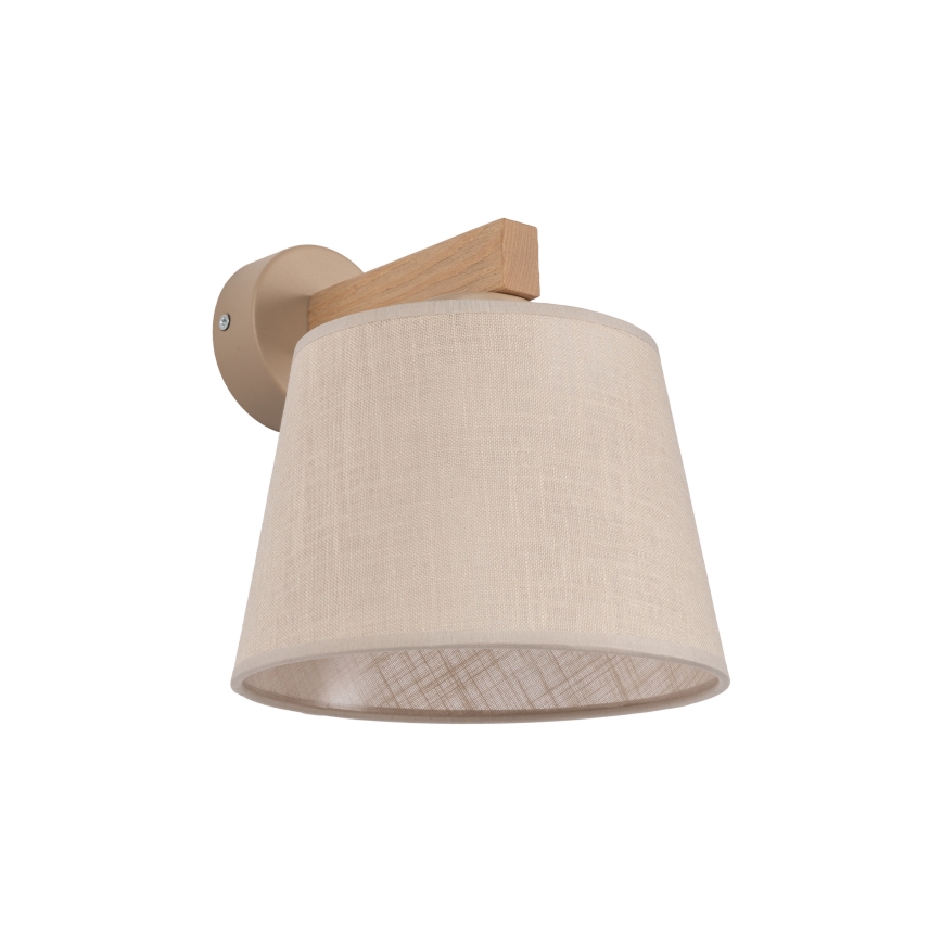 Brilagi - Fali lámpa LATTE SABIA 1xE27/15W/230V fenyő/bézs