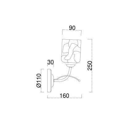 Brilagi - Fali lámpa MEGAPOLIS 1xE14/60W/230V arany