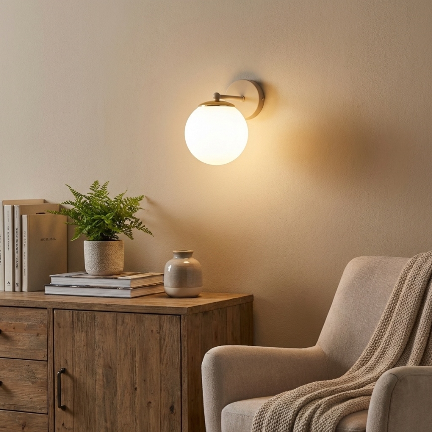 Brilagi - Fali lámpa MILO ECRU 1xE27/60W/230V bézs/arany
