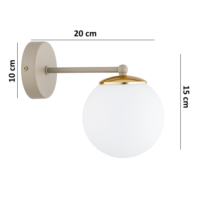 Brilagi - Fali lámpa MILO ECRU 1xE27/60W/230V bézs/arany