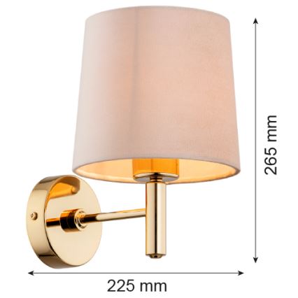 Brilagi - Fali lámpa MONTE 1xE27/60W/230V bézs/arany