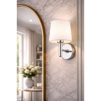 Brilagi - Fali lámpa MONTE 1xE27/60W/230V krémszínű/fényes króm