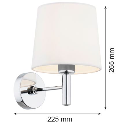 Brilagi - Fali lámpa MONTE 1xE27/60W/230V krémszínű/fényes króm